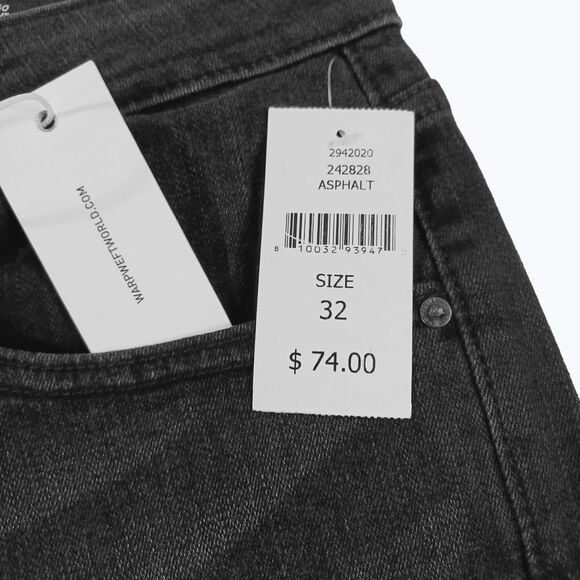 Warp + Weft ORD Chicago Straight Leg Asphalt Black Stretch Jeans Men's W32 L28 - Picture 6 of 12